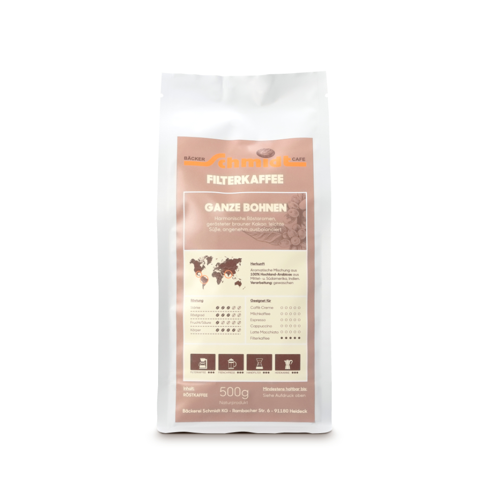 Produktbild Filterkaffee ganze Bohnen