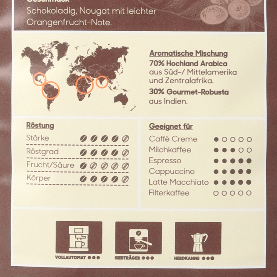 Produktbild Espresso Spezifikationen