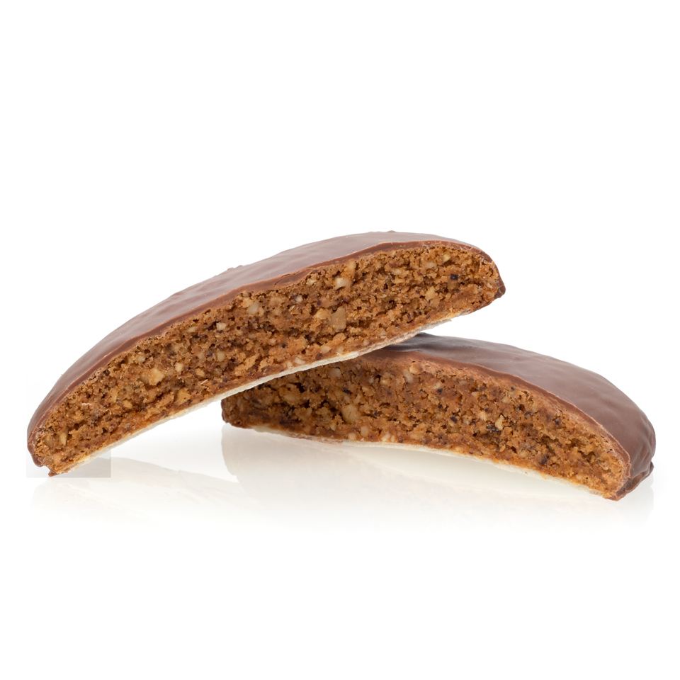 Produktbild Elisenlebkuchen Vollmilch Pralinenschokolade ganzer aufgeschnitten