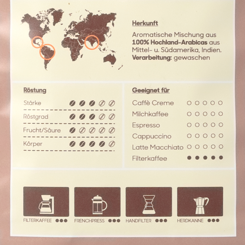 Produktbild Filterkaffee gemahlen Spezifikationen