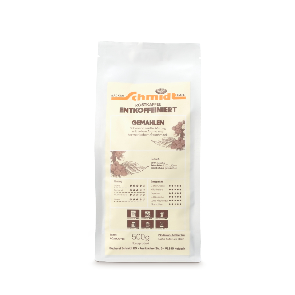 Produktbild Röstkaffee entkoffeiniert gemahlen